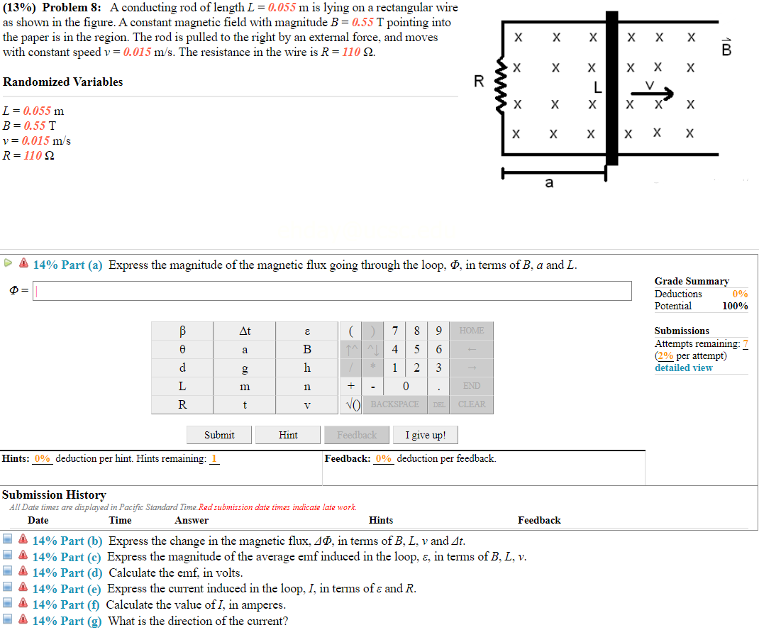 Solved 13 Problem 8 A Conducting Rod Of Length L 0 Chegg Com