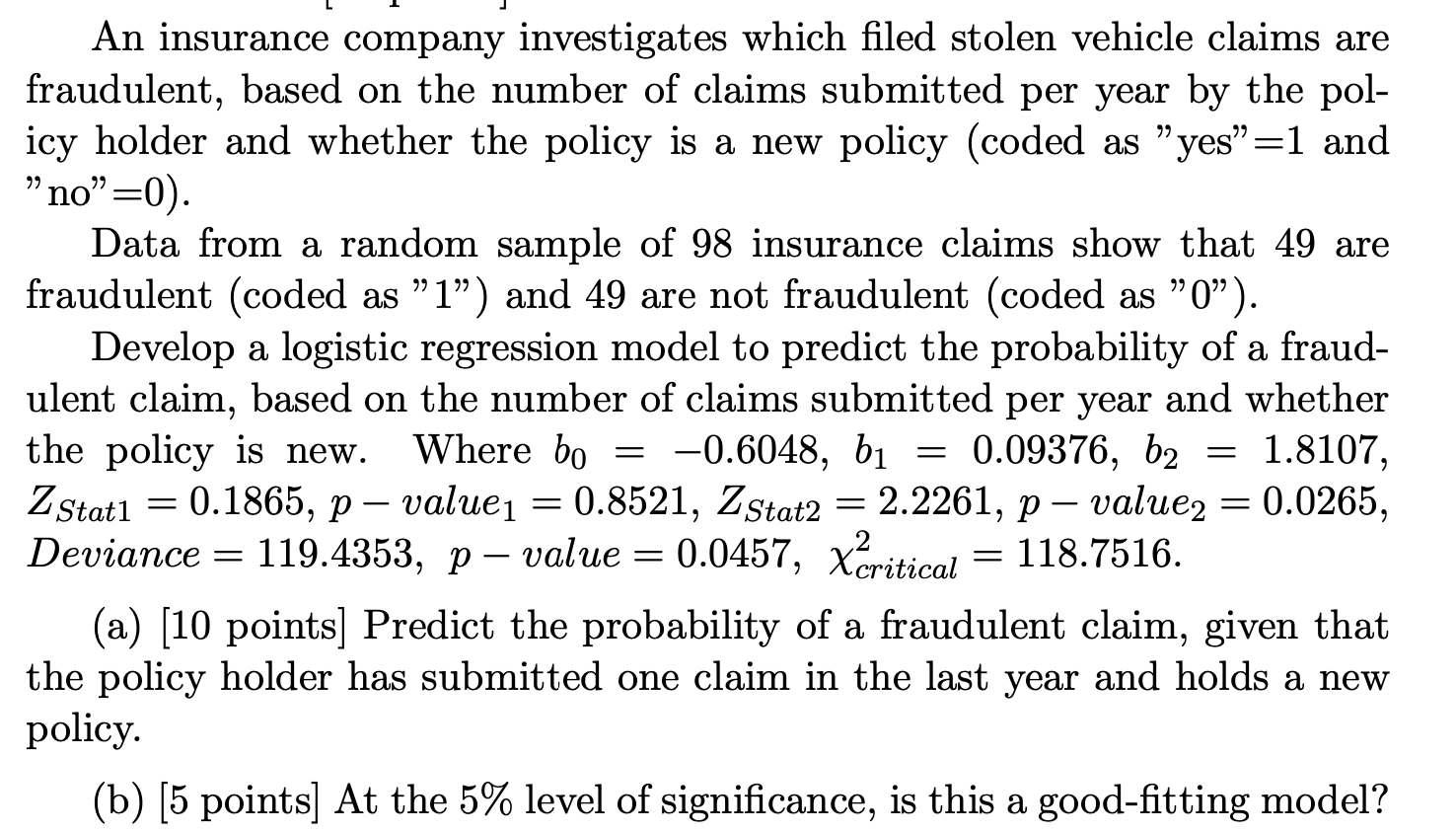 An insurance company investigates which filed stolen | Chegg.com