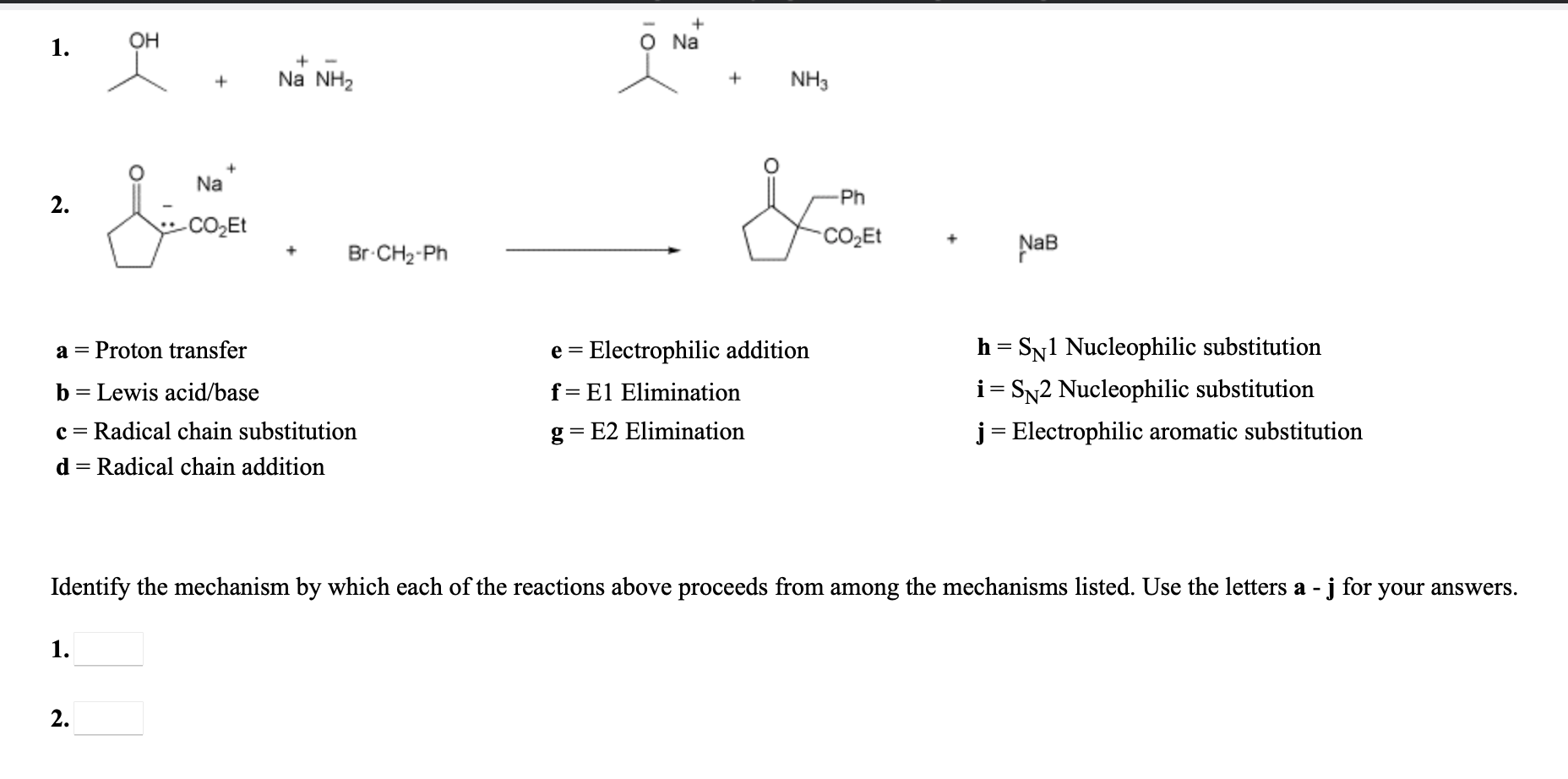 A Proton Transfer E Electrophilic Addition H Chegg Com