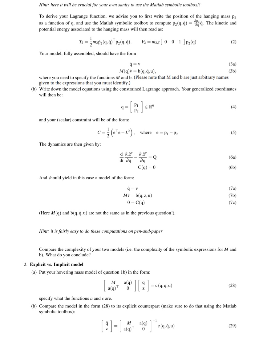 Solved Hovering mass We consider a helicopter hovering a | Chegg.com