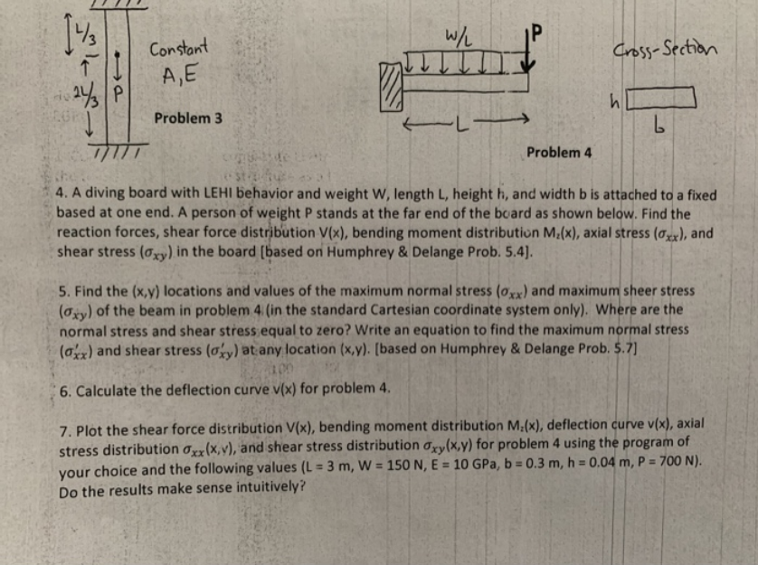 Solved 143 W L Cross Section Constant Ae 243p 2 H Problem Chegg Com