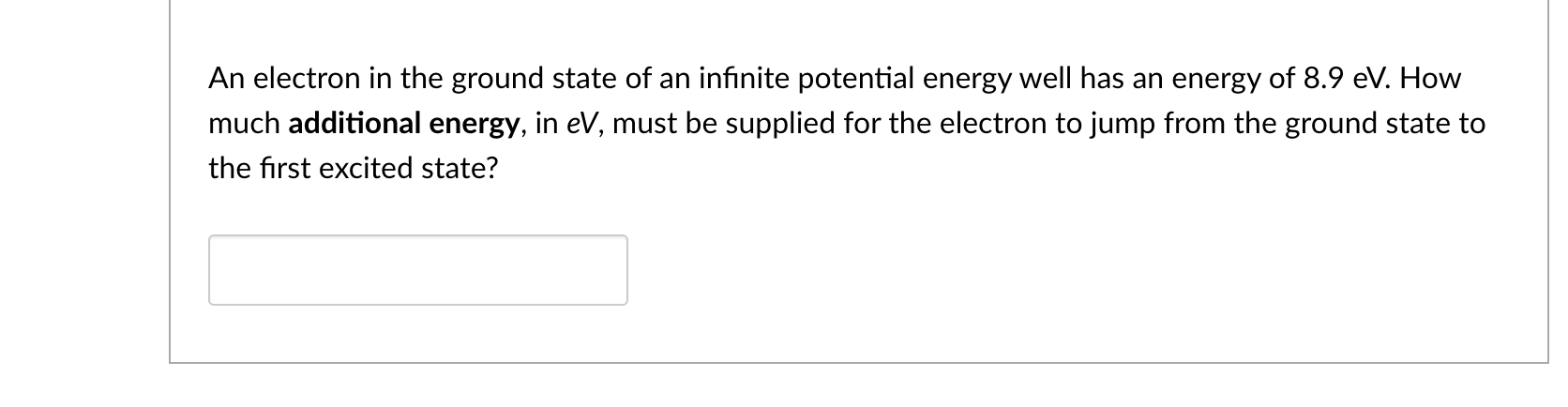 Solved An electron in the ground state of an infinite | Chegg.com