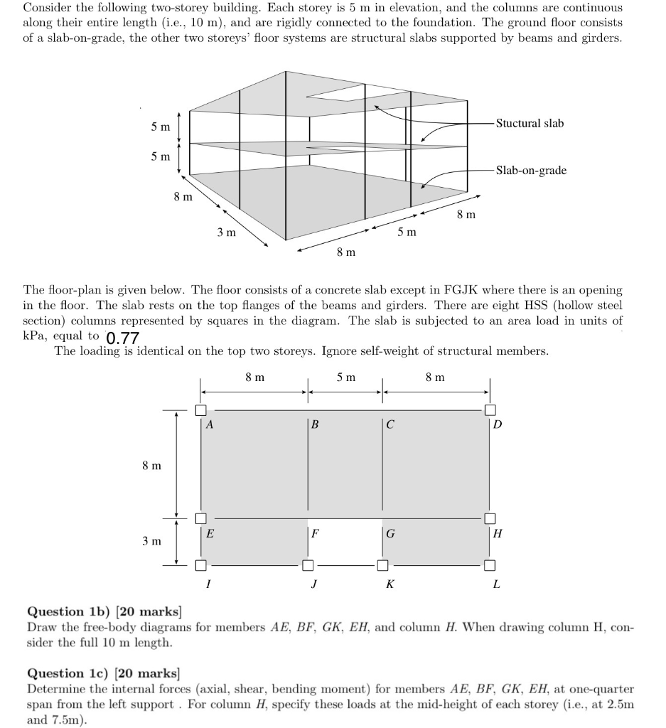 Consider the following twostorey building. Each