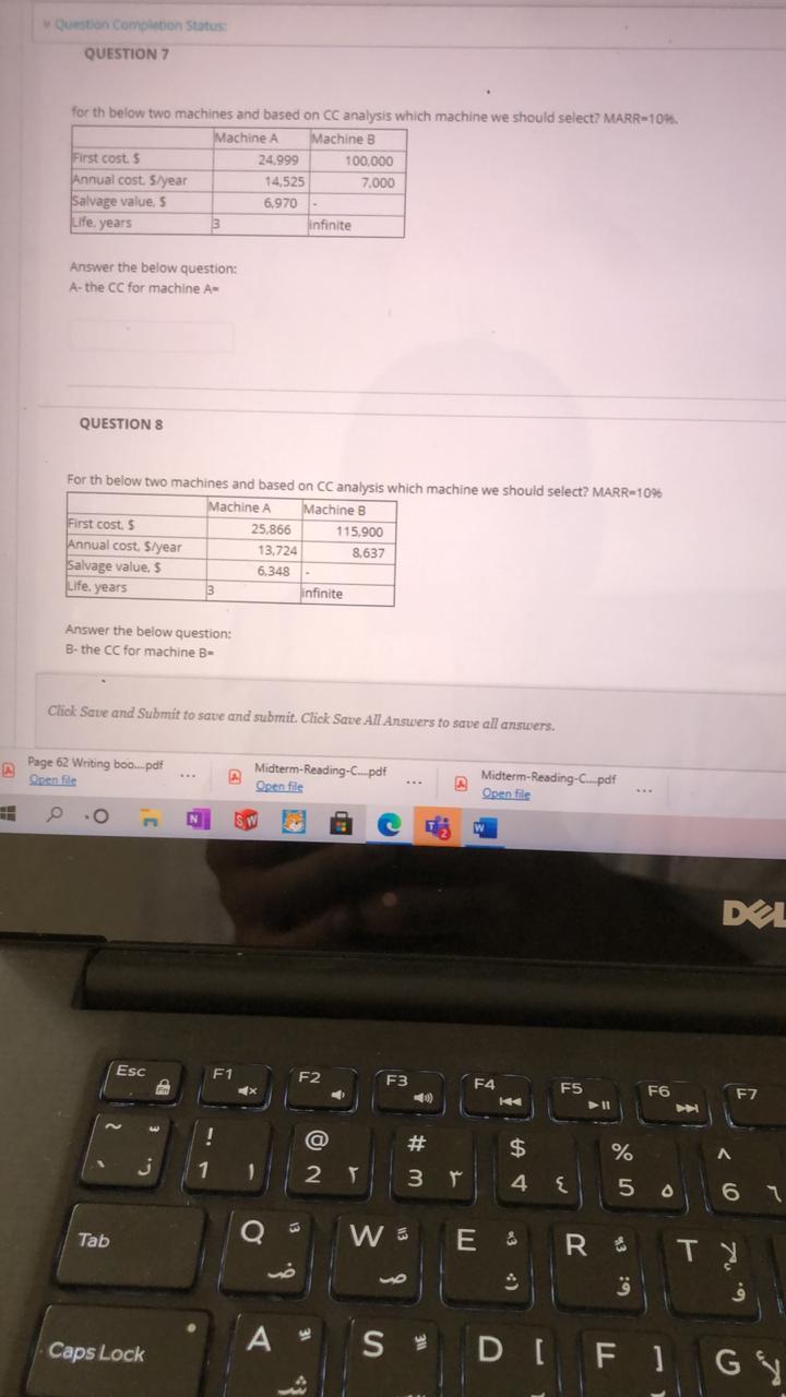 Solved Question completion Status: QUESTION 7 for th below | Chegg.com