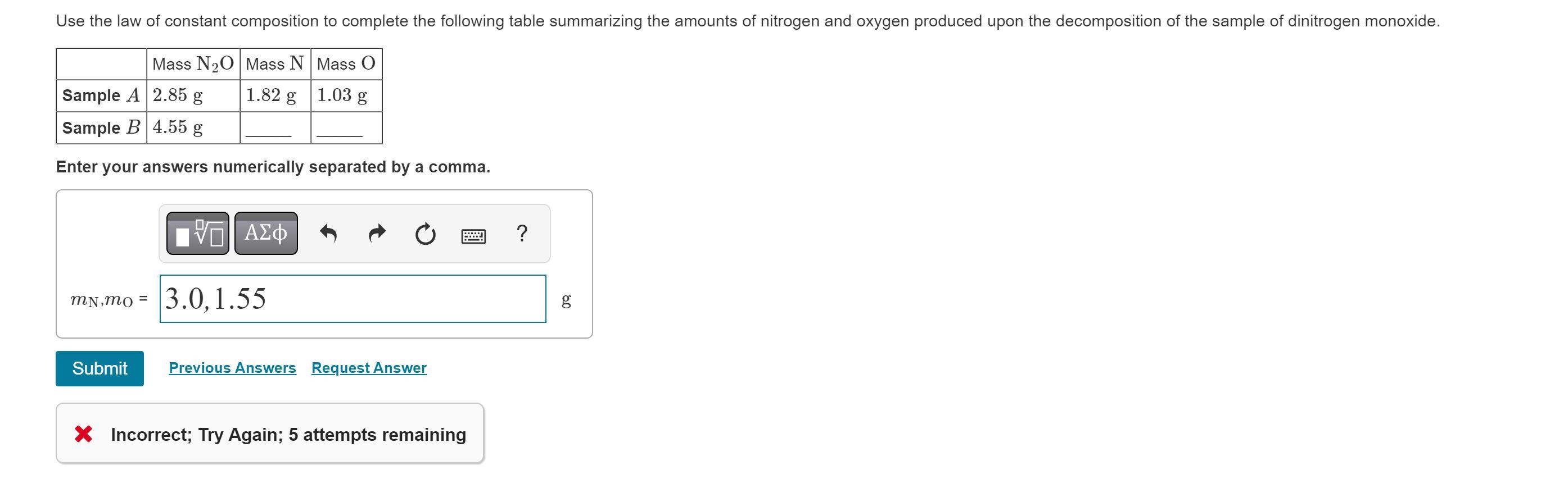 Solved Enter your answers numerically separated by a comma. | Chegg.com