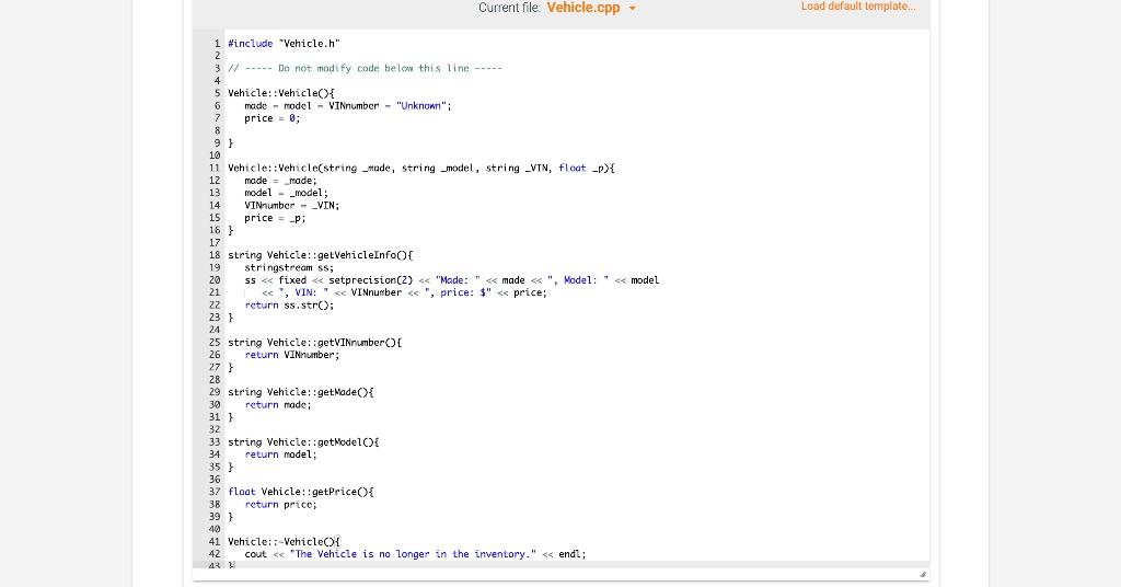 Solved C++ pls need code main.cpp, car.h, car.cpp, | Chegg.com