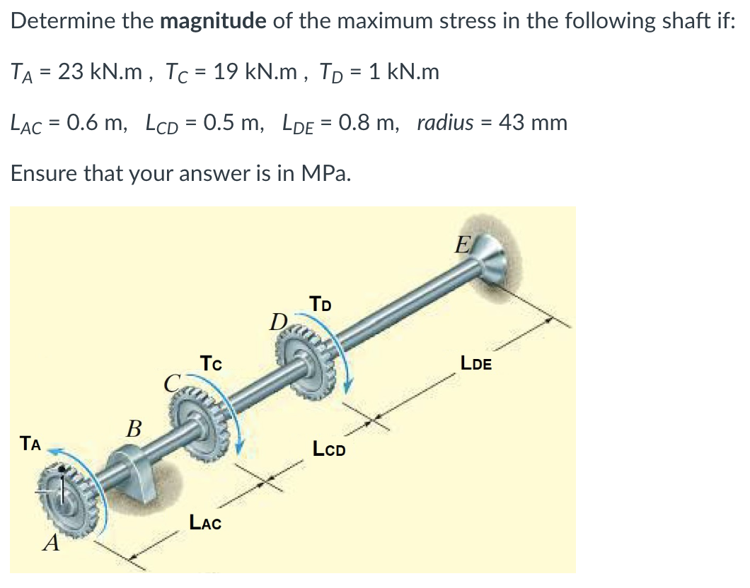 Solved Determine the magnitude of the maximum stress in the | Chegg.com