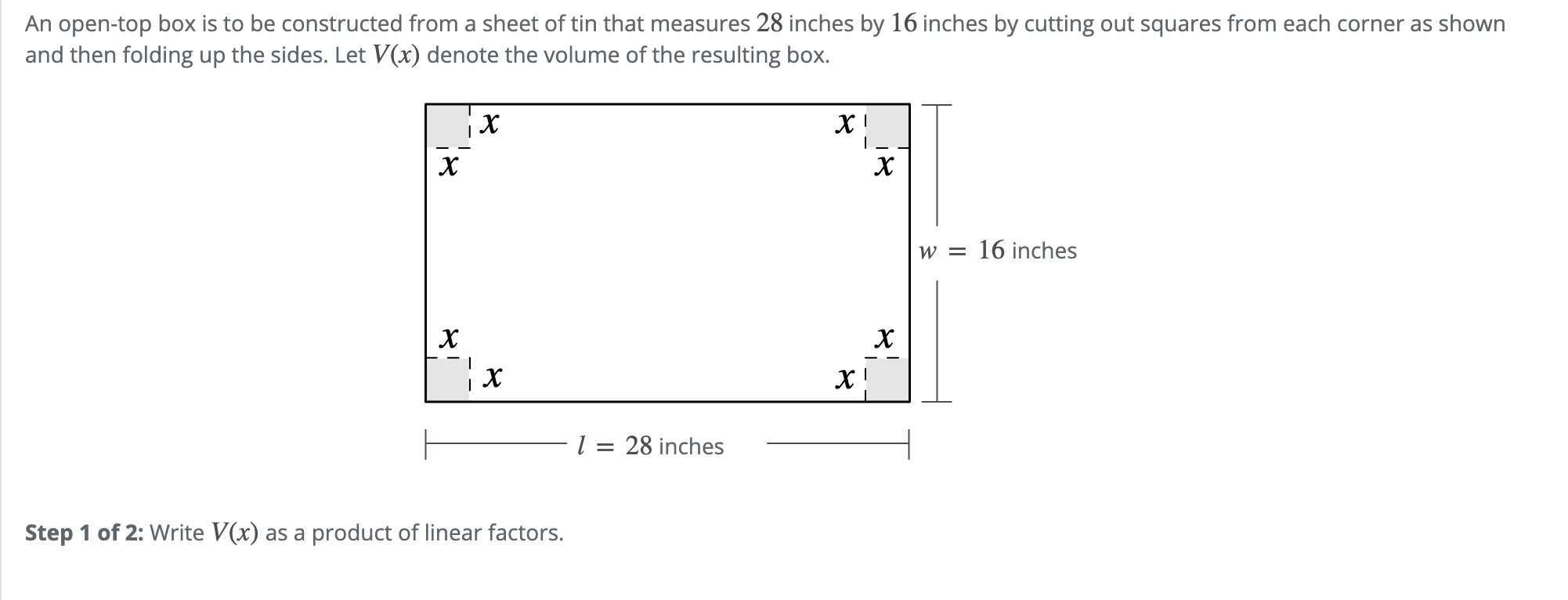 Solved An opentop box is to be constructed from a sheet of