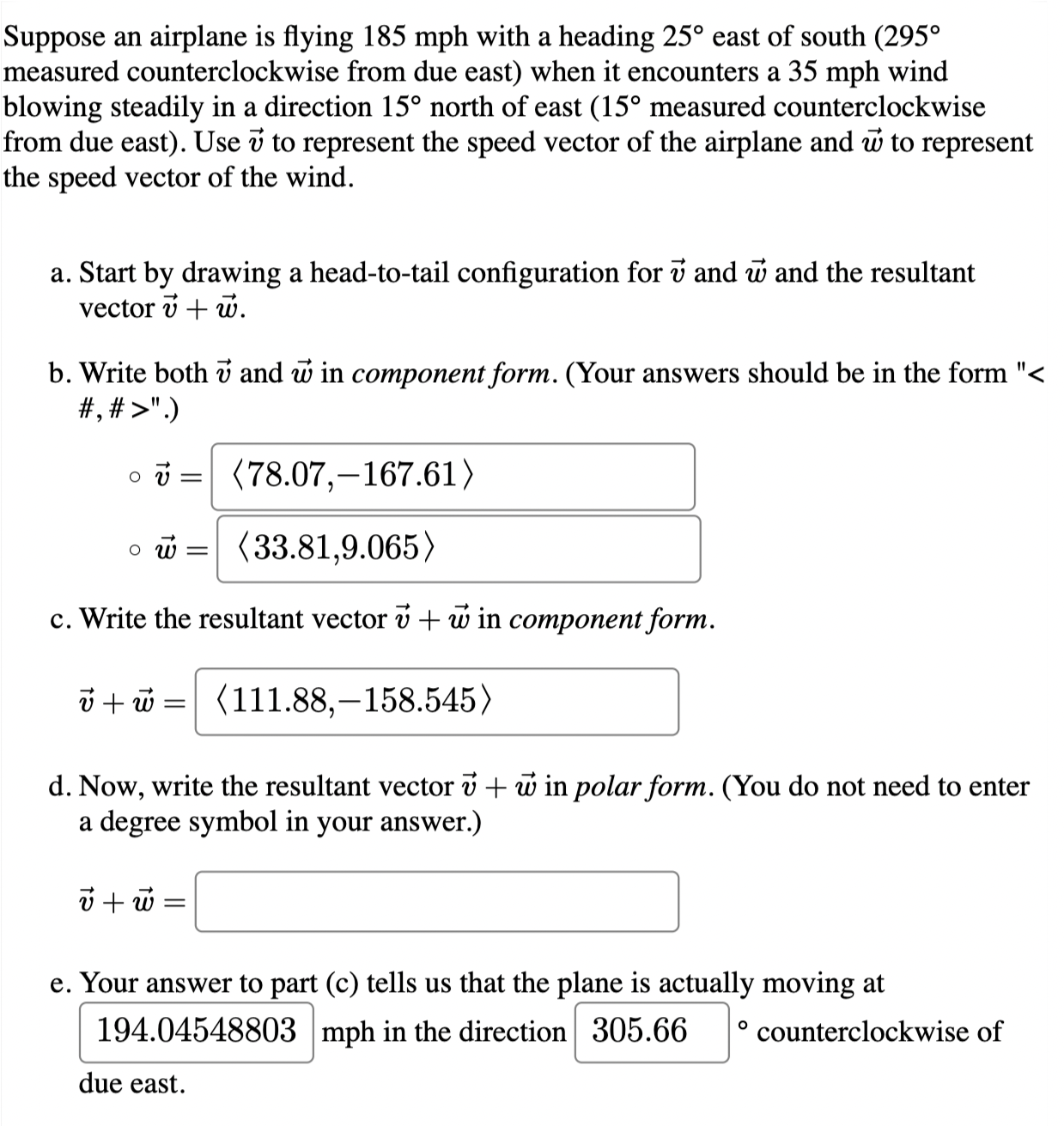 solved-suppose-an-airplane-is-flying-185mph-with-a-heading-chegg