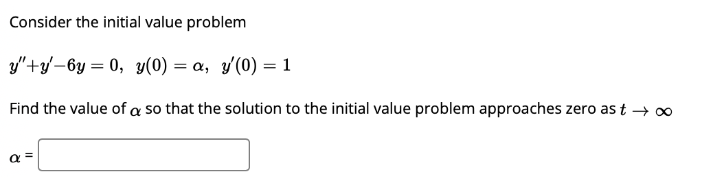 Solved Consider the initial value problem | Chegg.com