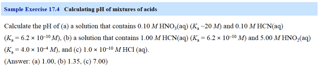 Solved Sample Exercise 17.4 Calculating pH of mixtures of | Chegg.com