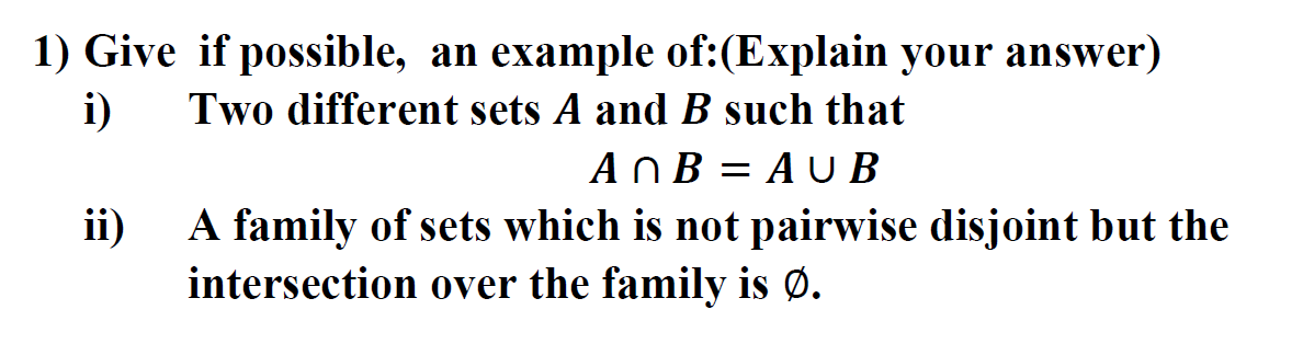 Solved 1) Give if possible, an example of:(Explain your | Chegg.com