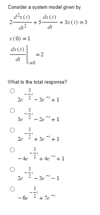 Solved Consider a system model given | Chegg.com