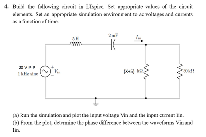 Build the following circuit in LTspice. Set | Chegg.com