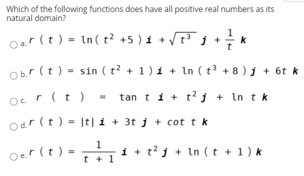 Solved Which of the following functions does have all | Chegg.com