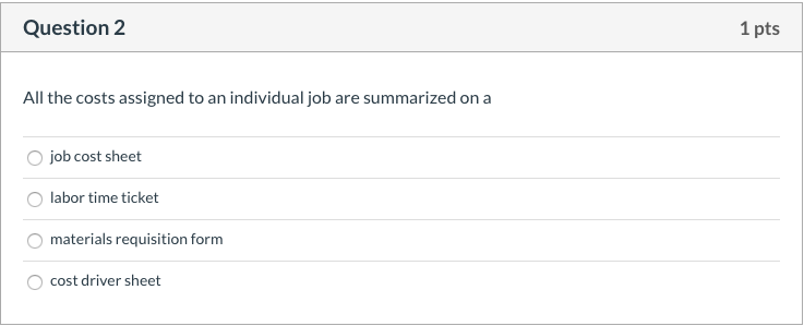 Solved Question 1 1 Pts Which Of The Following Is A | Chegg.com