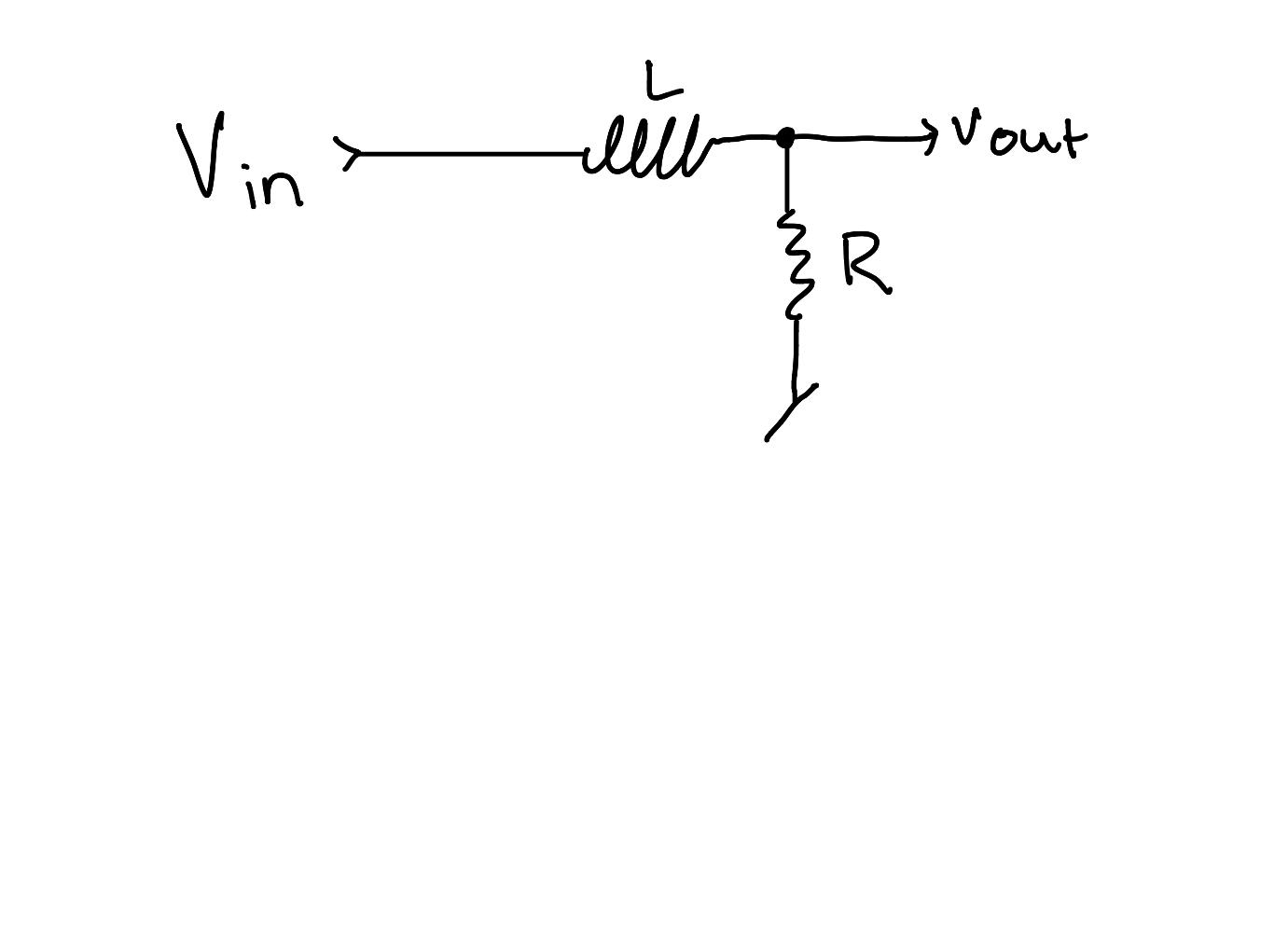 Solved Find the rise-time for this LR filter below, | Chegg.com