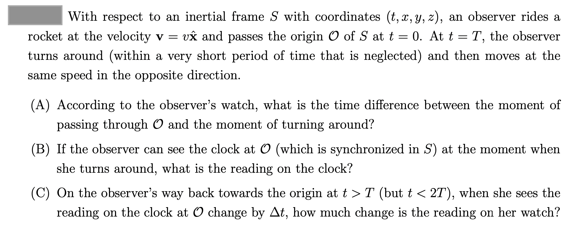 With Respect To An Inertial Frame S With Coordinat Chegg Com