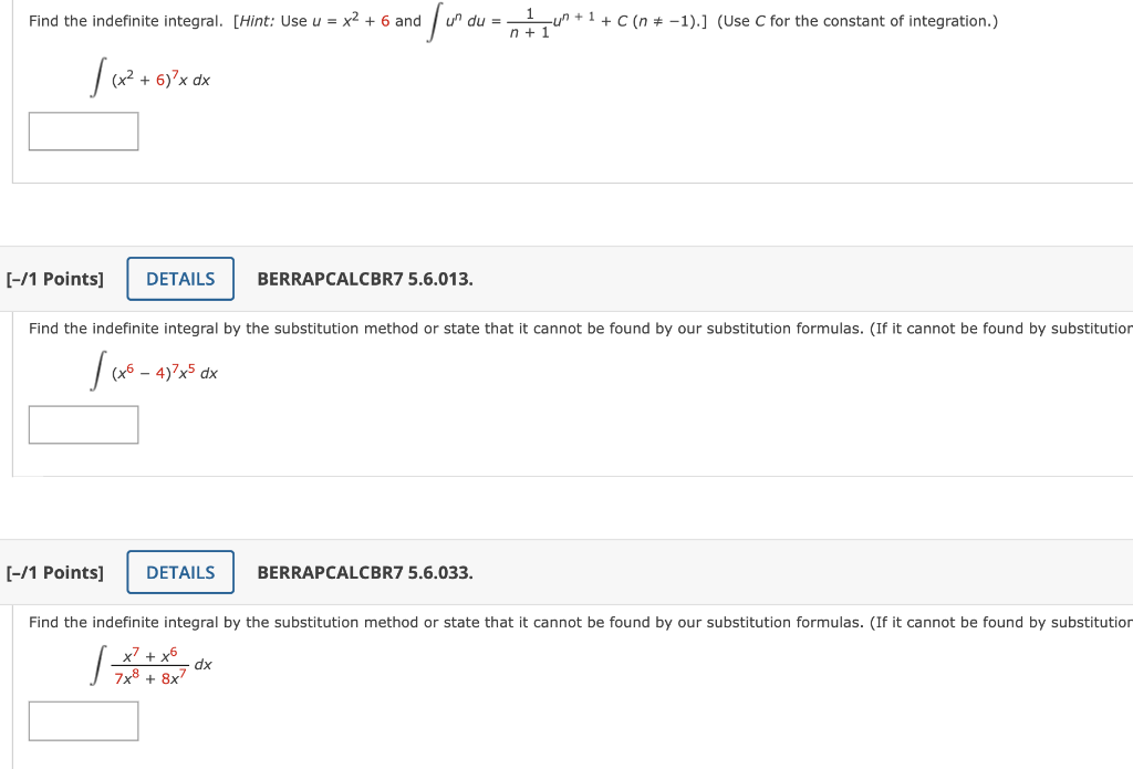 solved-find-the-indefinite-integral-hint-use-u-x2-6-and-chegg