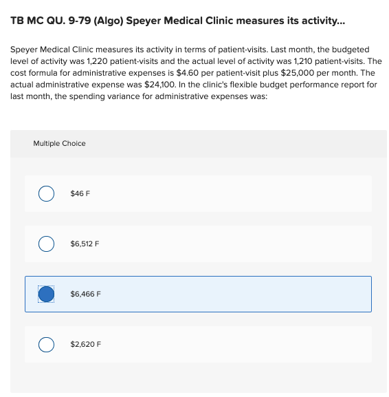 Solved Speyer Medical Clinic measures its activity in terms