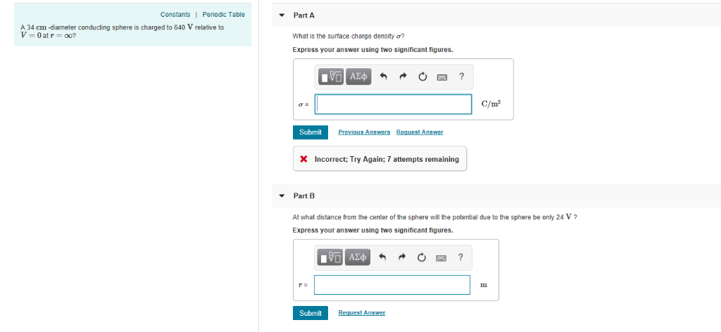 Solved Part A What is the surface charge density σ? Express | Chegg.com