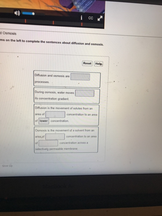 Solved on the left to complete the sentences about | Chegg.com
