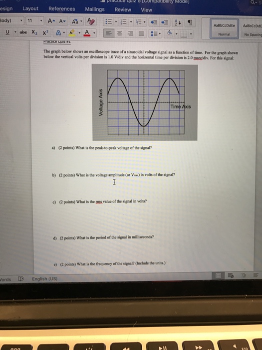 Solved The graph below shows an oscilloscope trace of a | Chegg.com