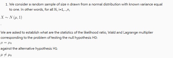 Solved We consider a random sample of size n ﻿drawn from a | Chegg.com