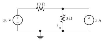 Solved The magnitude of the current i in Amps is: The | Chegg.com