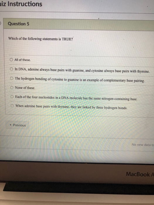 Solved iz Instructions Question 5 Which of the following | Chegg.com