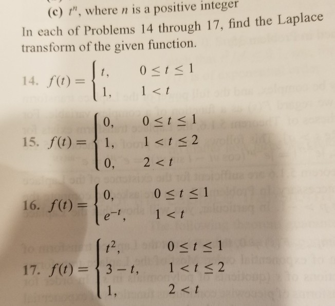 Solved (c) ",where n is a positive integer In each of | Chegg.com