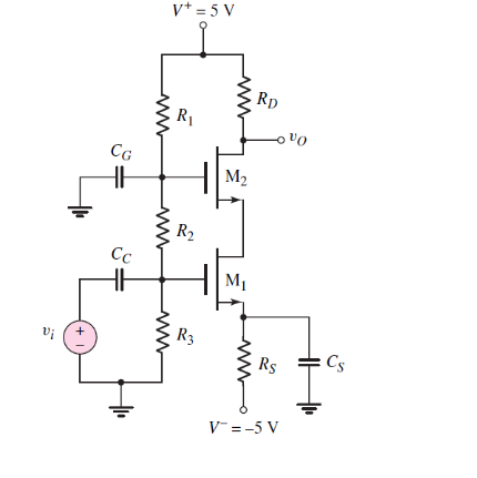 Solved 6. VTN1=VTN2=1.2 V,Kn1=Kn2=0.8 mA/V2, and λ1=λ2=0. | Chegg.com