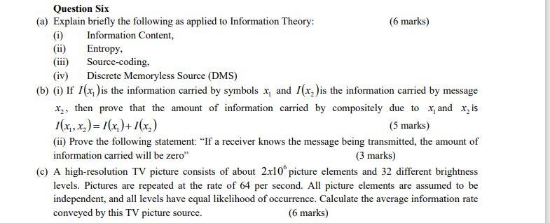 Solved Answer Question Six and write clearly as required. | Chegg.com