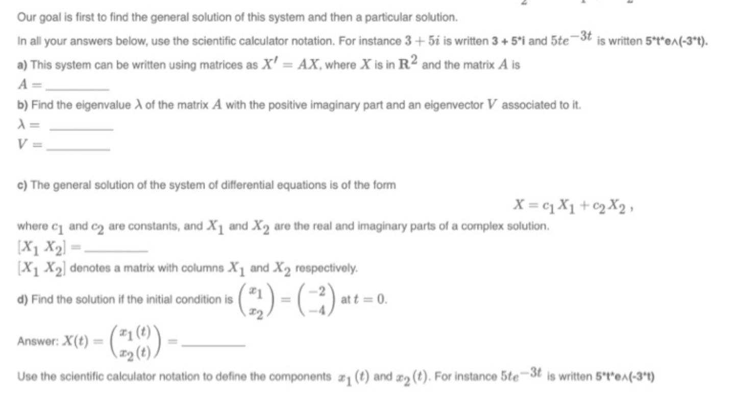 Solved Consider the system of differential equations x₁ = | Chegg.com