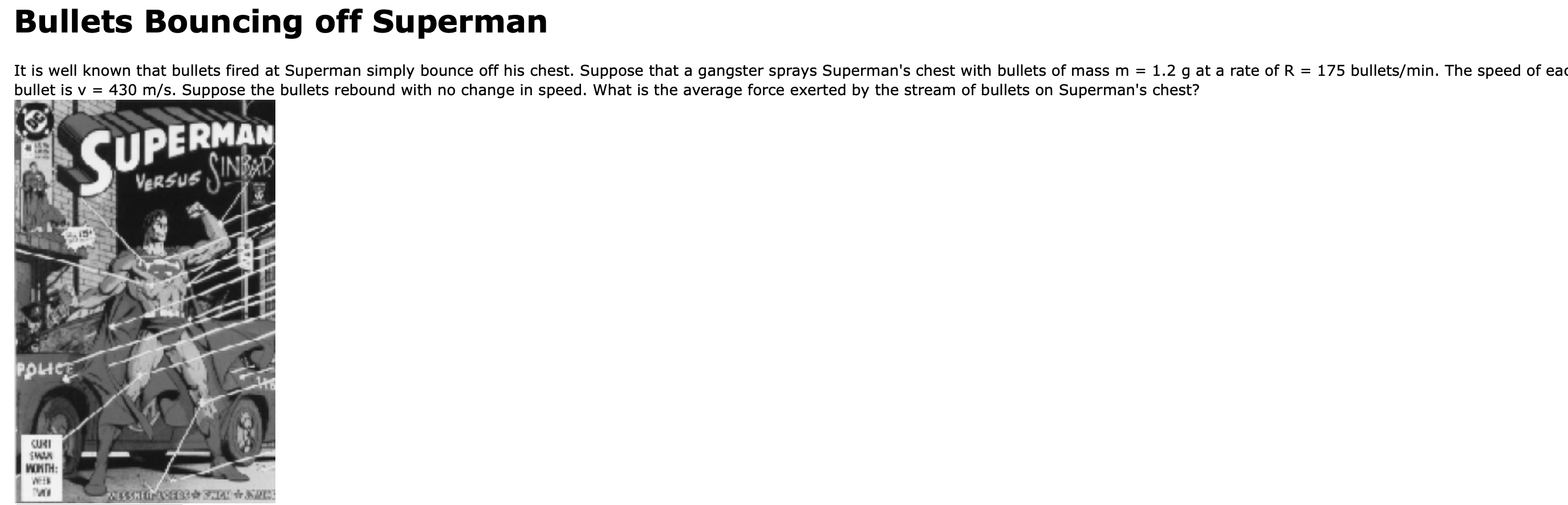Solved Bullets Bouncing off Superman It is well known that | Chegg.com
