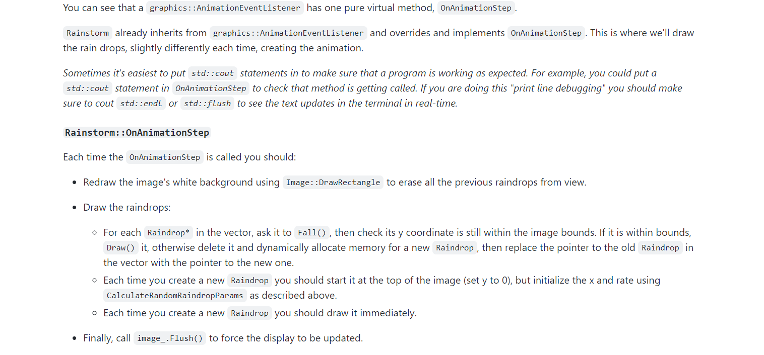 Solved C++ program. Please use std Create a Raindrop class | Chegg.com