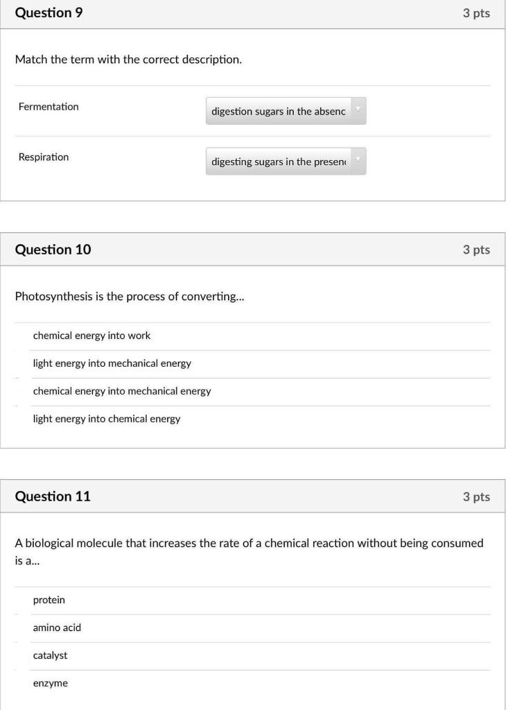 Solved Question 9 3 pts Match the term with the correct | Chegg.com
