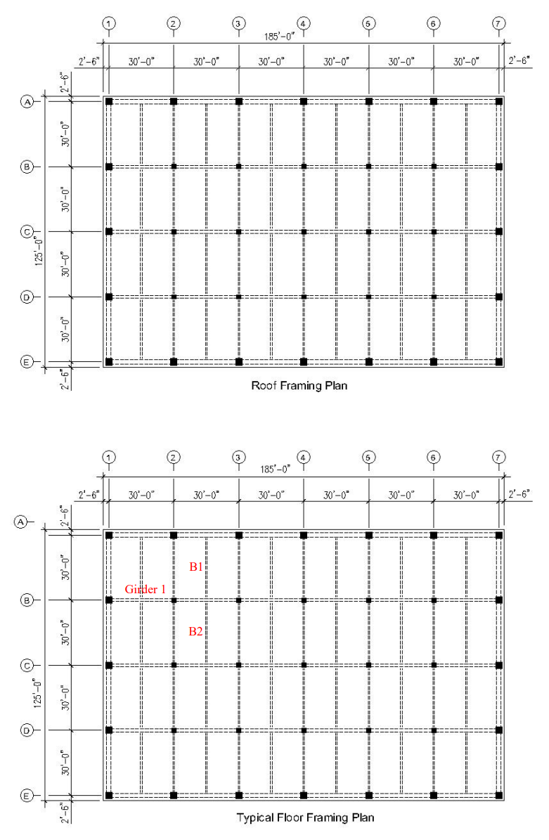 Solved (b) Design Girder 1 shown in the floor plan. Conduct | Chegg.com