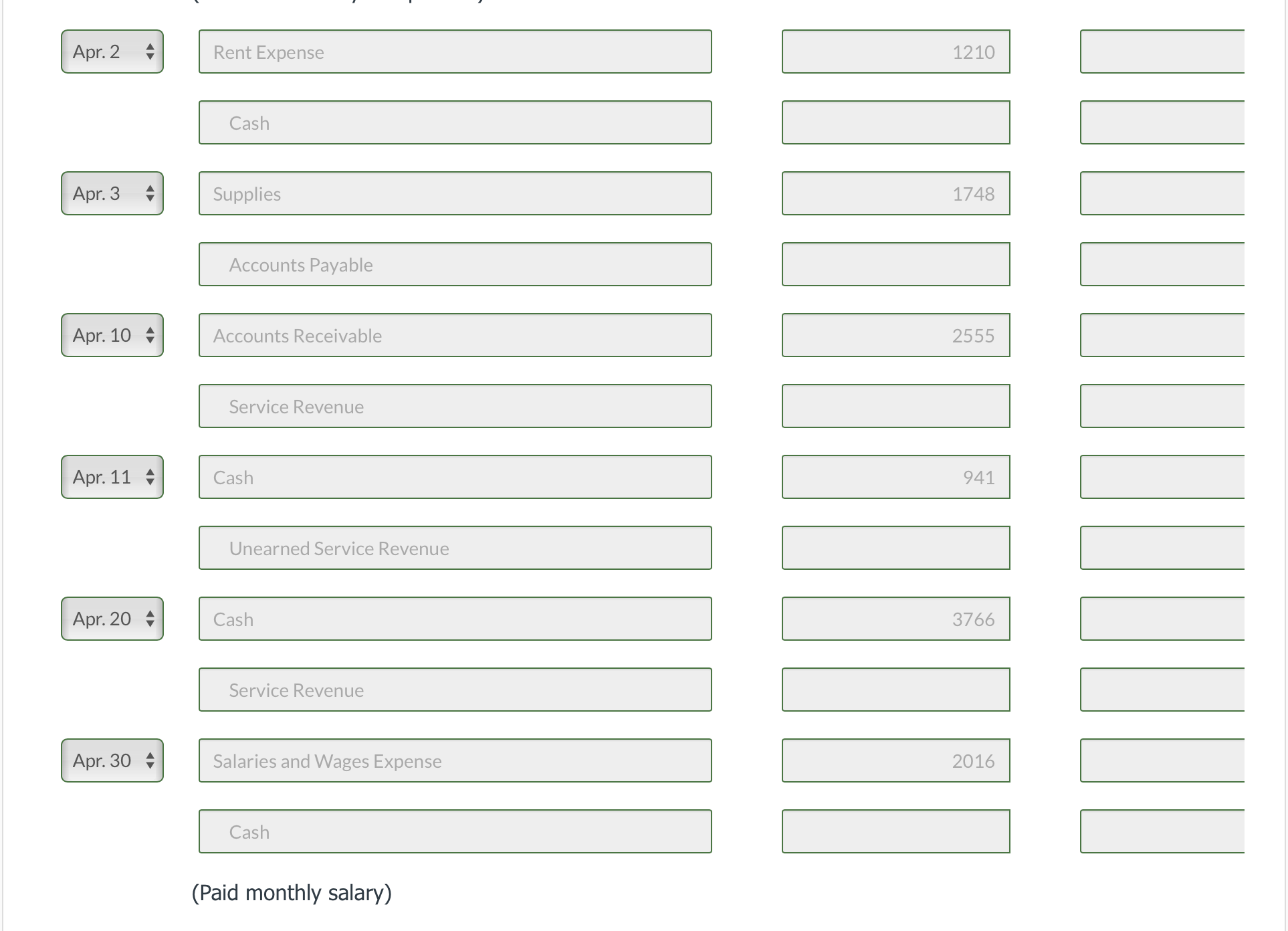 Solved Post to the ledger Taccounts and determine monthend