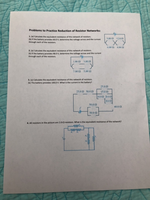 Solved Problems to Practice Reduction of Resistor Networks
