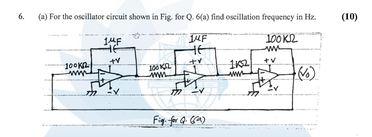 Solved (a) For The Oscillator Circuit Shown In Fig. For Q. | Chegg.com