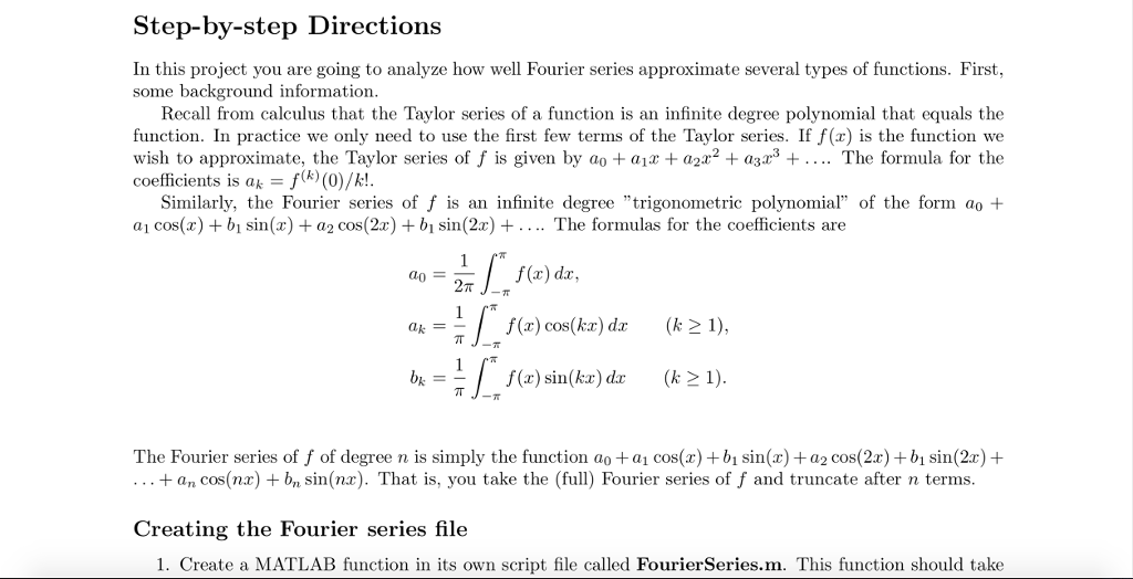 Solved [M] I really need help with this Matlab project. If | Chegg.com