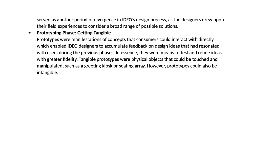 Solved IDEO HUMAN CENTERED SERVICE DESIGN CASE SUMMARY The Chegg