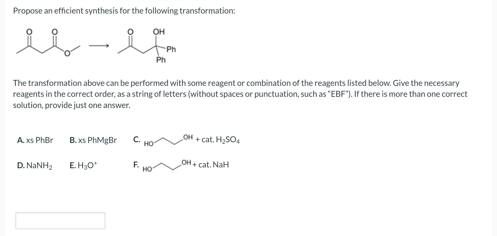 Solved Propose an efficient synthesis for the following | Chegg.com
