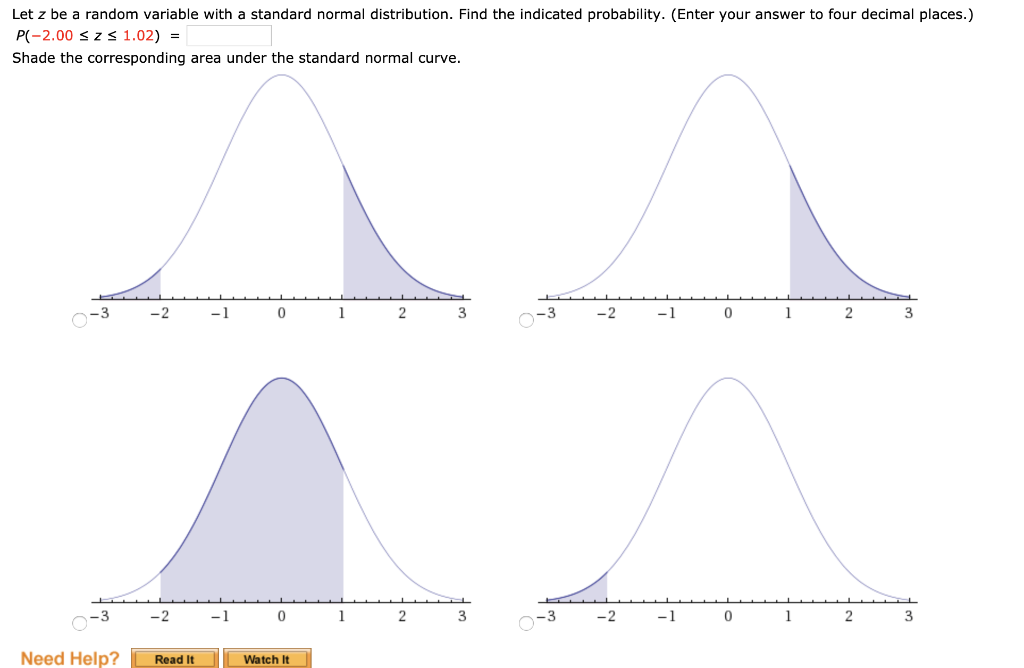 Solved Let z be a random variable with a standard normal