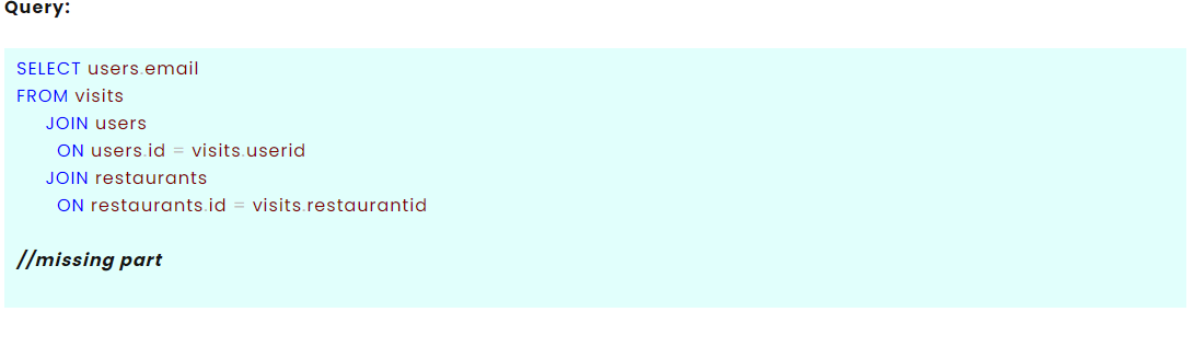 Solved need some help with an sql question. Its not the | Chegg.com