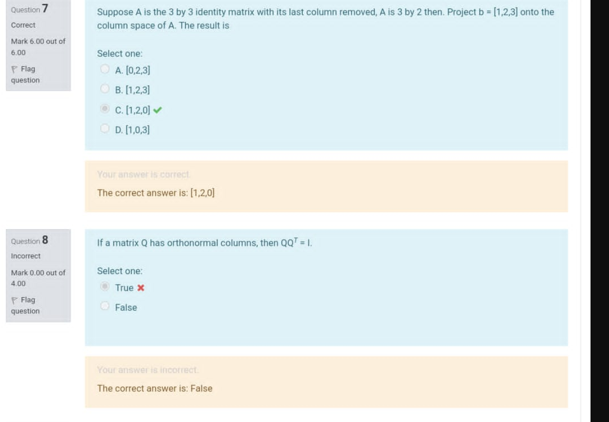 Solved Question 7 Suppose A is the 3 by 3 identity matrix | Chegg.com