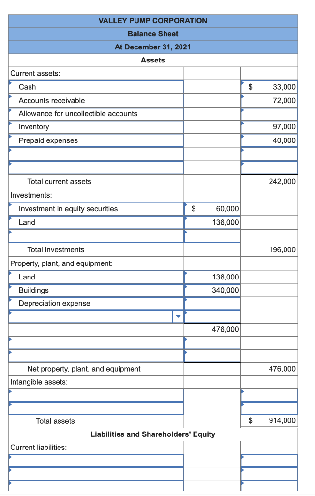 Solved Exercise 3-5 (algo) Balance Sheet Preparation (lo3-2, 