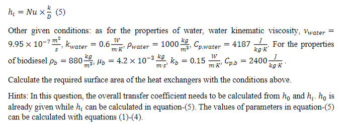 Question 3. A double-pipe (tubular) countercurrent | Chegg.com