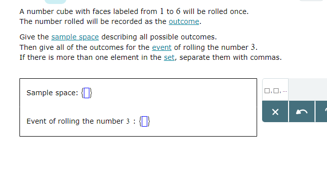 Solved A number cube with faces labeled from 1 to 6 will be | Chegg.com